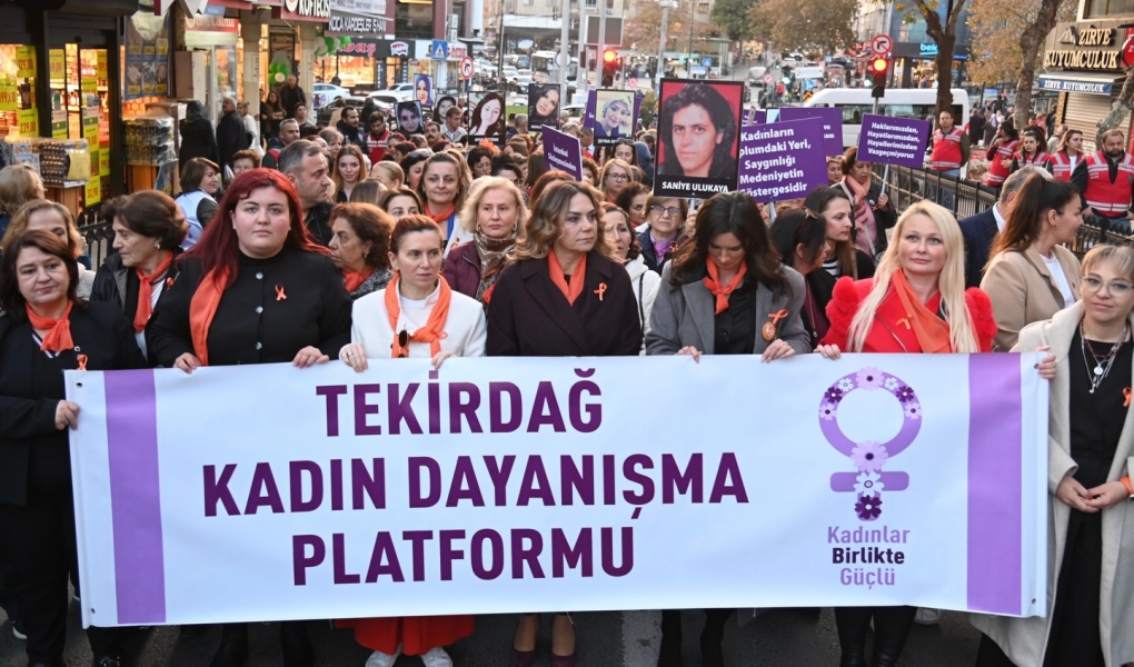 TEKİRDAĞ, 'KADINA ŞİDDETE HAYIR' DEDİ
