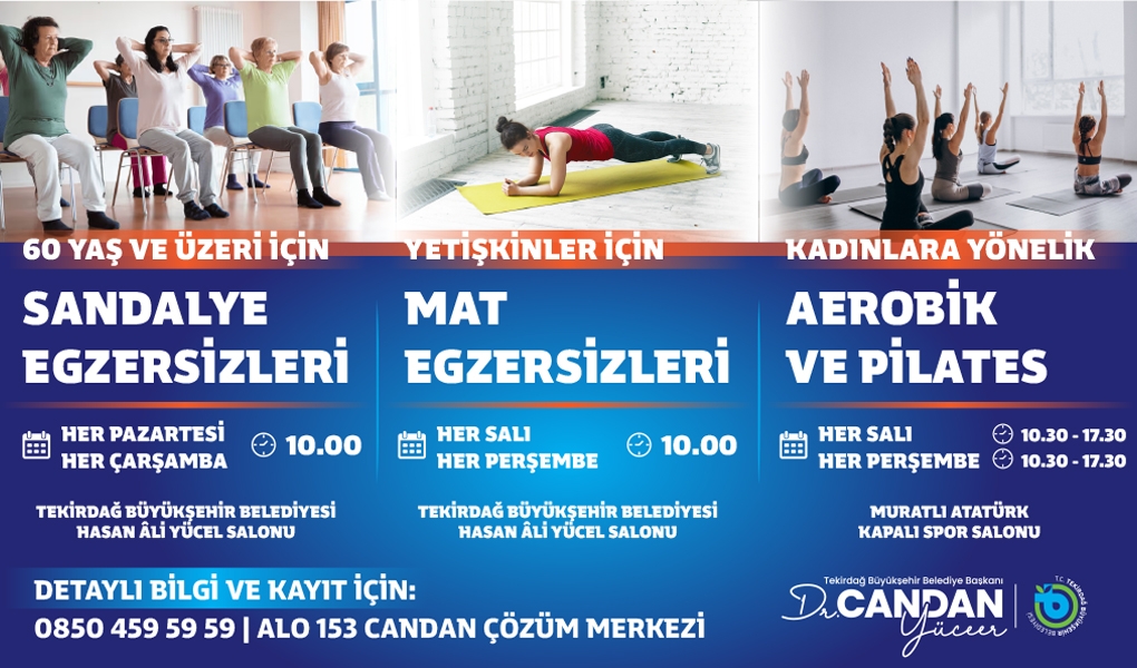 TEKİRDAĞLI KADINLAR BÜYÜKŞEHİR'İN ETKİNLİKLERİNDE SPORLA BULUŞUYOR