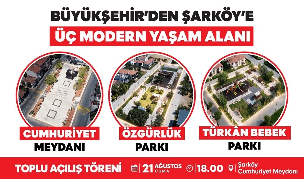 BÜYÜKŞEHİR'DEN ŞARKÖY'E ÜÇ MODERN YAŞAM ALANI